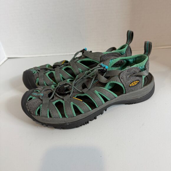 Keen Women's Whisper Waterproof Outdoor Hiking Sandals Gray Green Size 7 - Picture 2 of 9